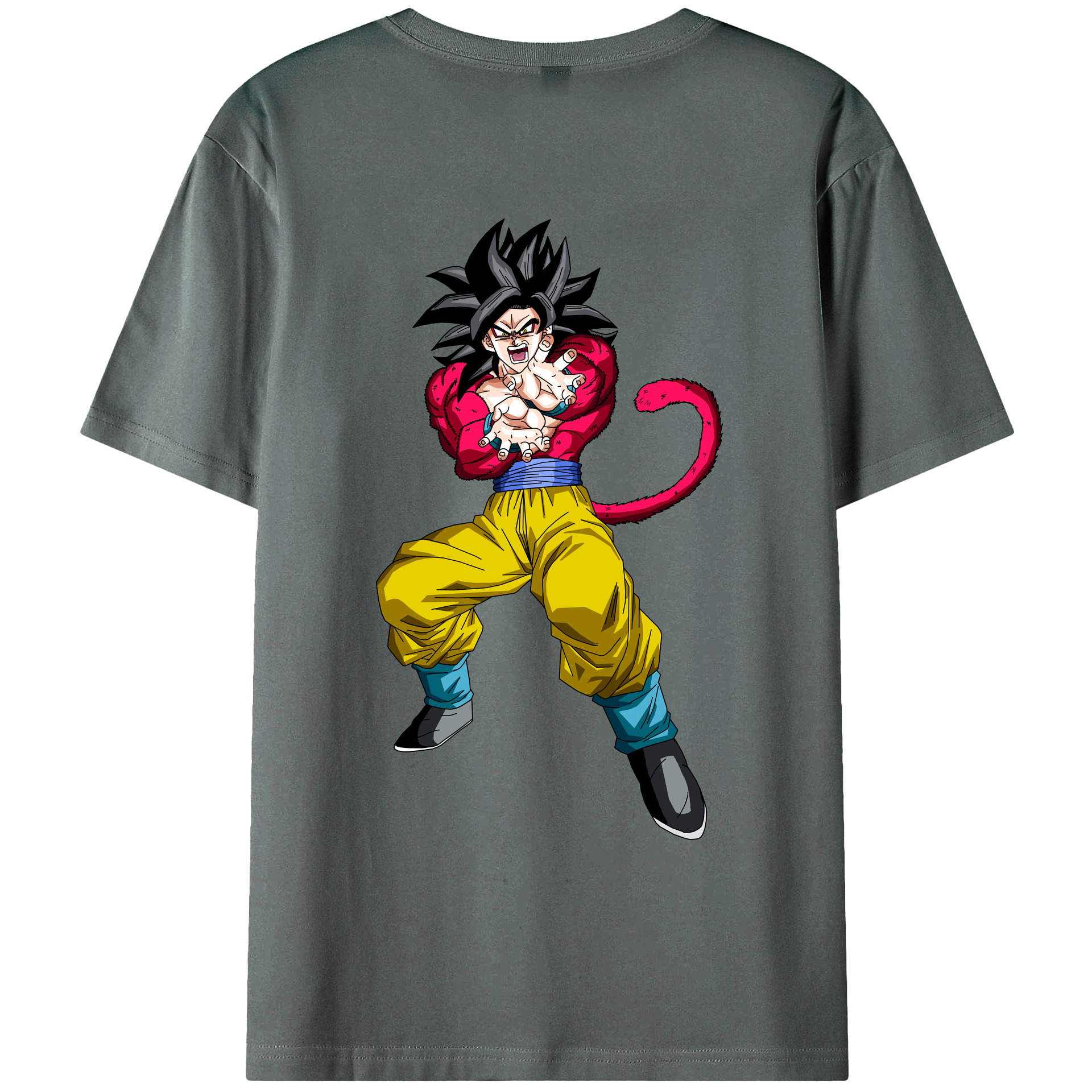 （画像用） ドラゴンボール 孫悟空（そん ごくう）Son Goku カカロット DRAGON BALL Kakarotto 綿100％ メンズ半袖Tシャツ（バックプリント） 通気性